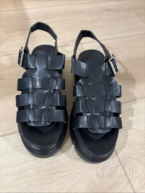 PrettyLittleThing Shoes - Chunky Woven leather platform sandals